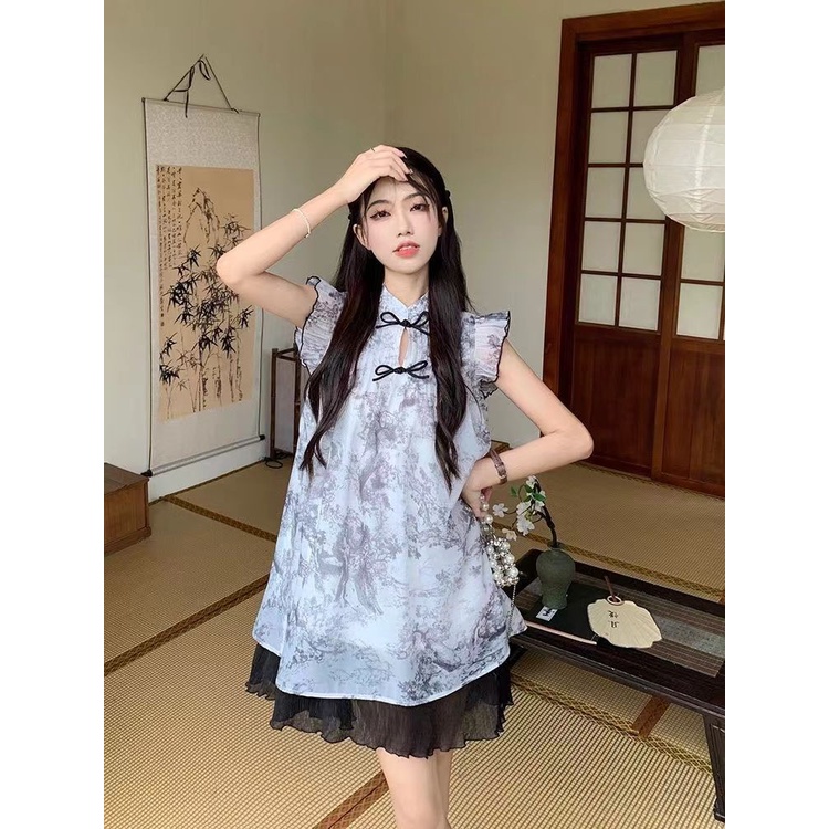 Đầm Ngắn Thiết Kế Mới Thời Trang Theo Phong Cách Trung Hoa
