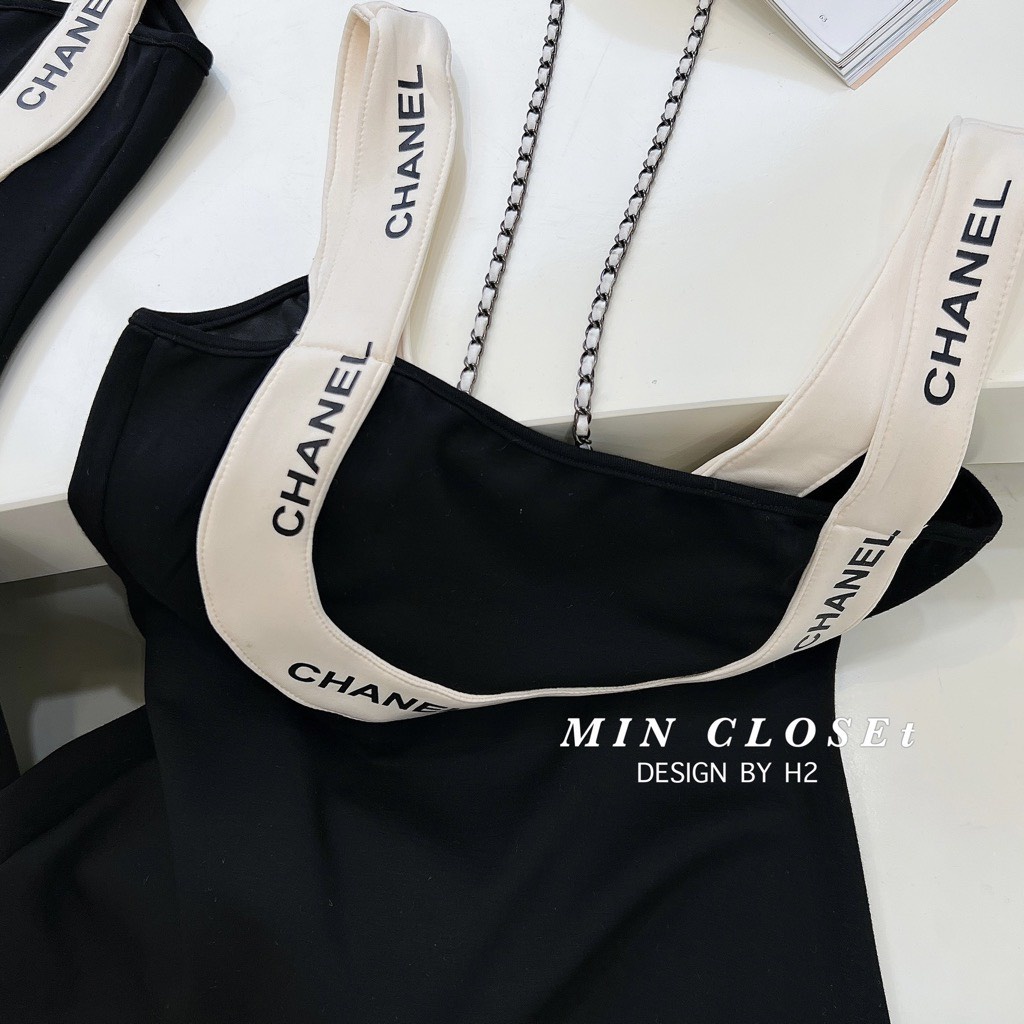 Váy hai dây body chữ dáng dài sang chảnh