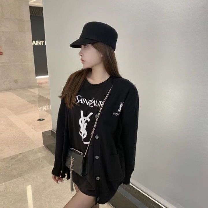 Áo Cardigan Dệt Kim Dáng Rộng Thiết Kế Sang Trọng