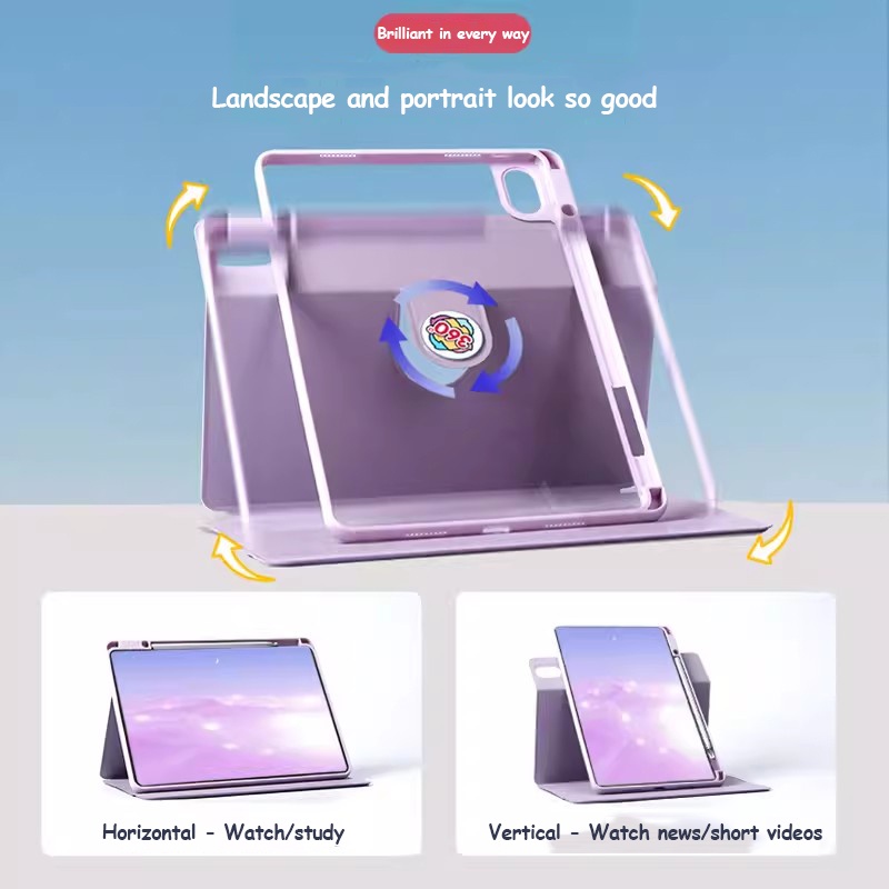360° Bao Da Máy Tính Bảng Bằng Acrylic Cho Huawei Matepad 11.5 2023 Air 11.5 11 Pro 11 Pro 10.8 10.4 SE 10.4 T10S T10 SE 10.1 Giá Đỡ