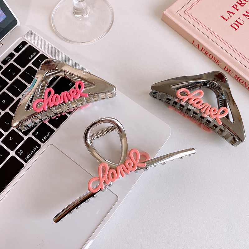 Kẹp Tóc Hình Cá Mập Màu Bạc Kích Thước Lớn Thời Trang 2023