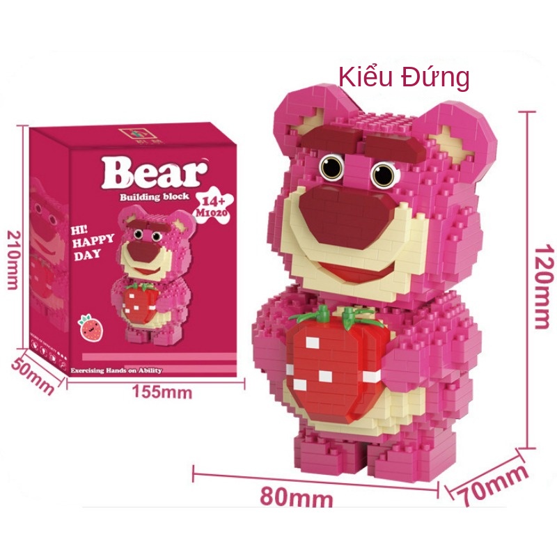 Mô Hình Lắp Ráp Gấu Dễ Thương Dùng Làm Quà Tặng Sinh Nhật Cho Bạn Gái