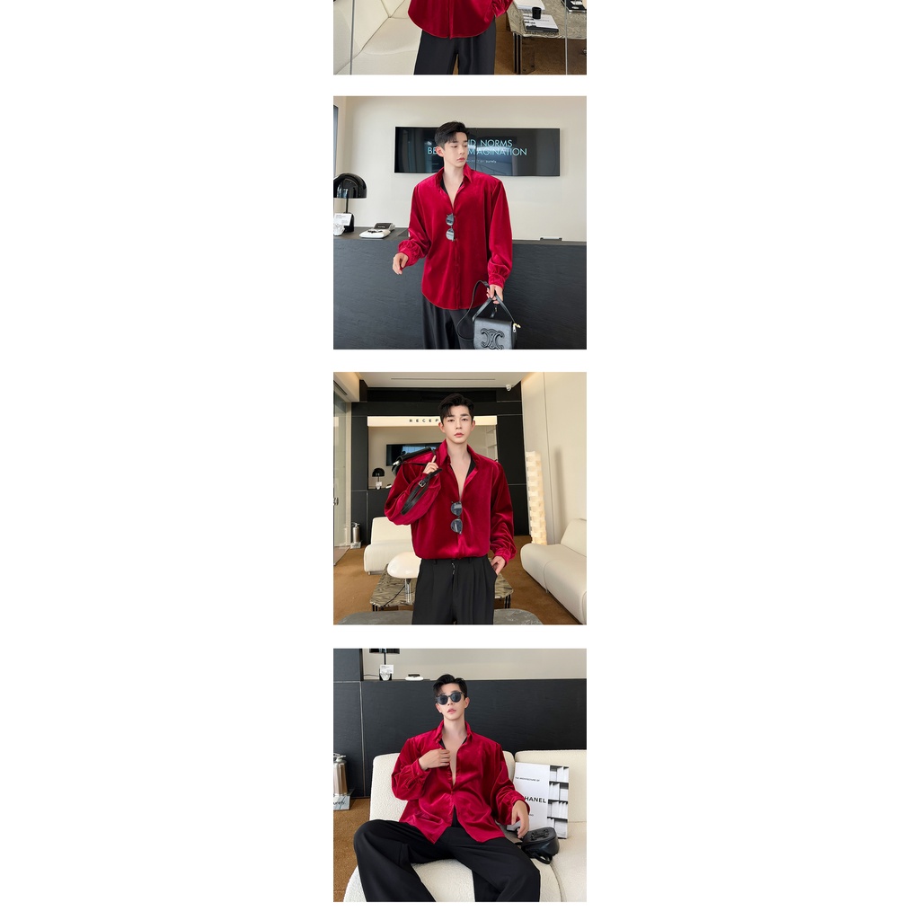 Áo Sơ Mi Nam Dài Tay Phong Cách Đường Phố Cá Tính