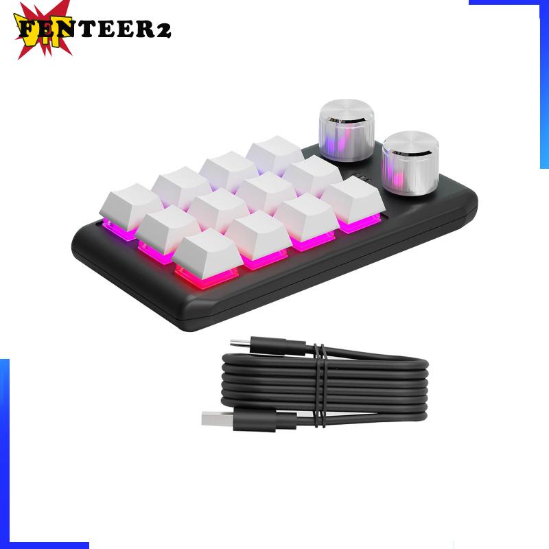 Bàn Phím Mini 12 Phím RGB Chống Trượt Kèm Dây Cáp USB Và 2 Nút Lập Trình Chuyên Dụng