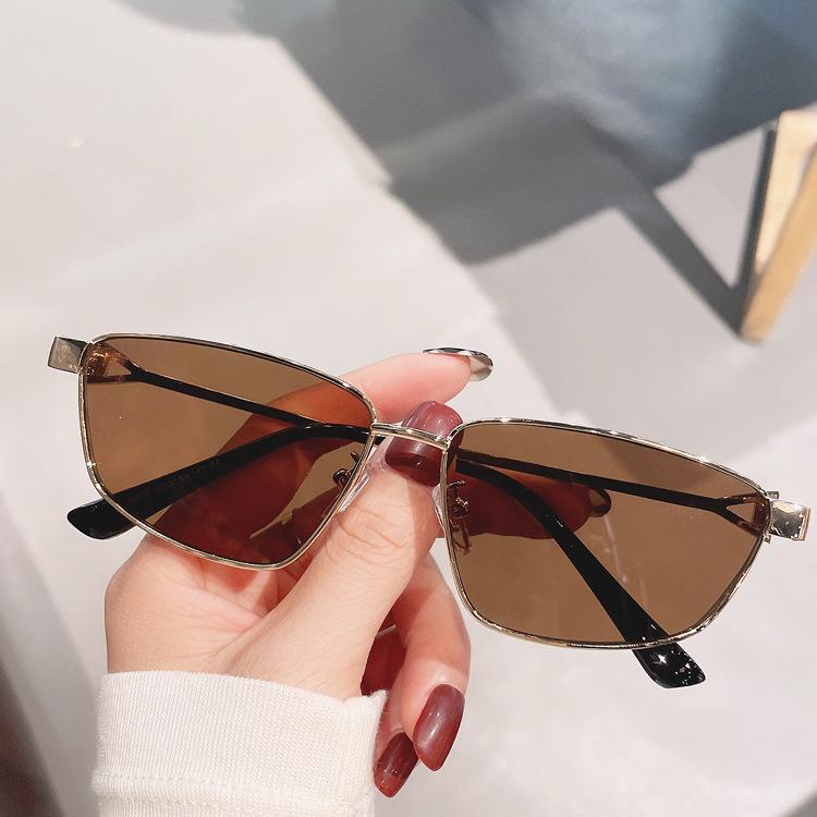 Gọng kim loại nhỏ thời trang âu mỹ kính râm cá nhân mới hip-hop