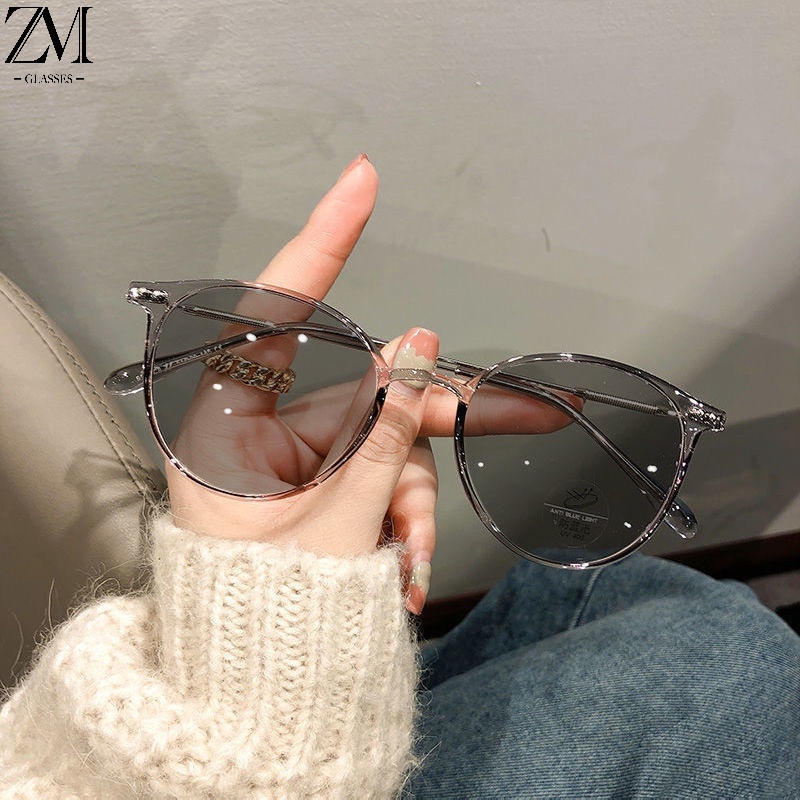 ZM glasses Màu Sắc Mắt Kính Cận Thị Thay Đổi Màu Sáng Chống Tia Sáng Xanh Dương Cho Cả Nam Và Nữ 075