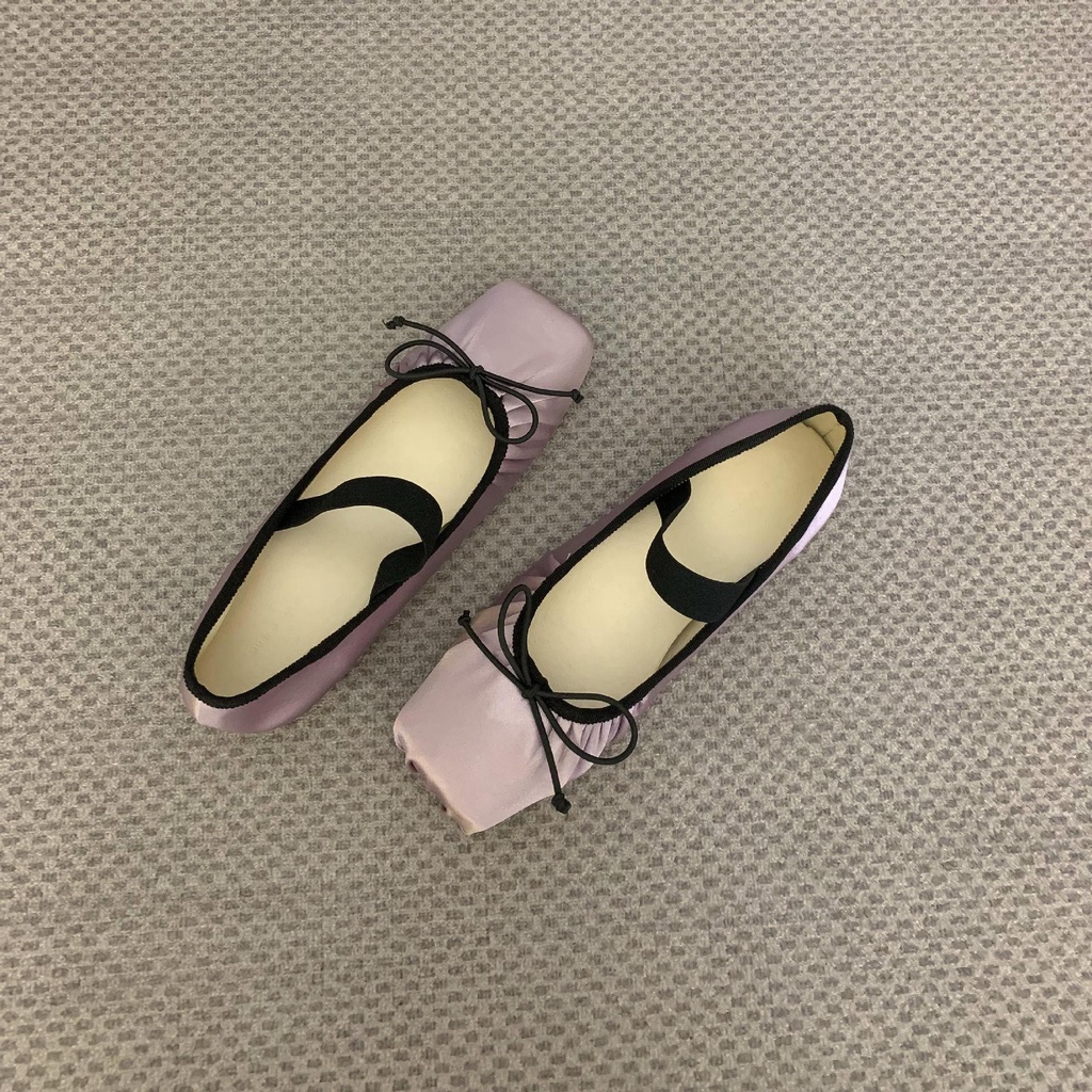 Giày Búp Bê Mary Jane Mũi Vuông Phong Cách Thời Trang Mùa Hè 2023 Mới