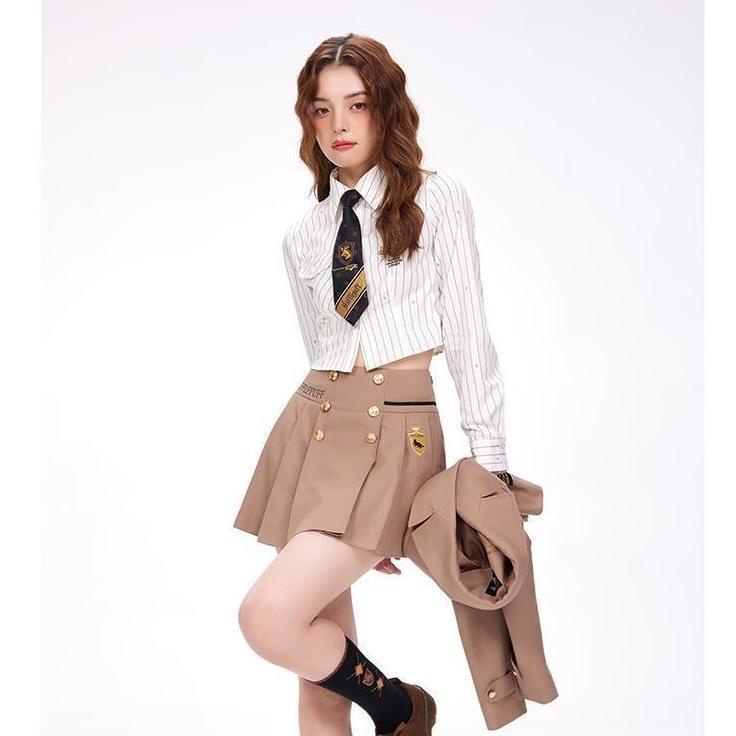 Áo Choàng Hóa Trang Harry Potter  Áo Sơ Mi Tay Dài Kẻ Sọc Ngang Phong Cách Preppy Siêu Tốt