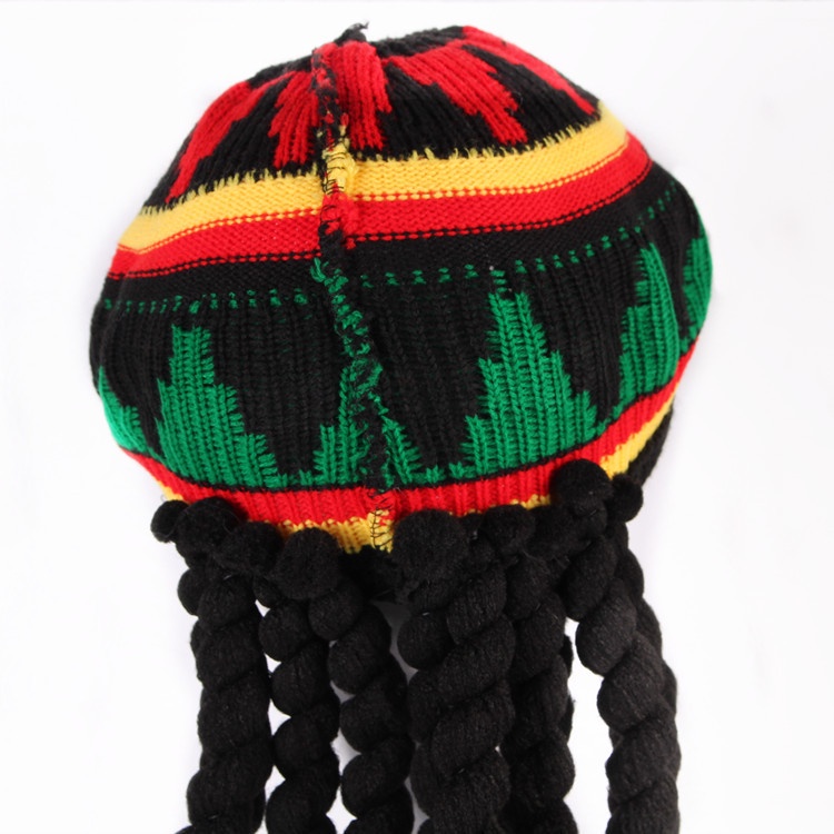 Mũ bảo hiểm giả mũ nồi đan len jamaica mũ