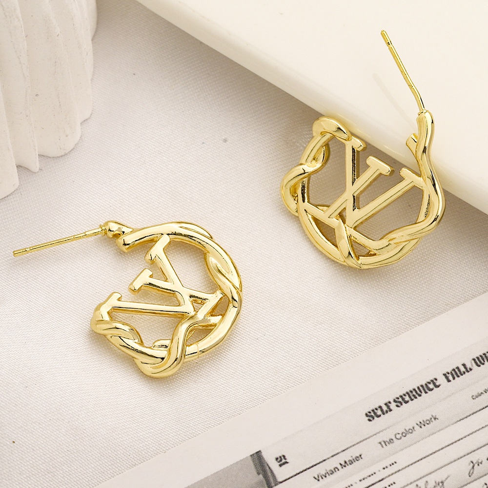 Thời Trang Bông Tai lv louis vuitton Bằng Thép Titan Cao Cấp