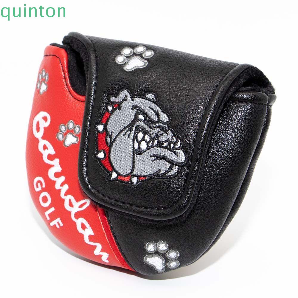 Quinton bulldog golf headcover anti-scratch sport wedge cover bảo vệ nắp bảo vệ thiết bị tập luyện chơi gôn vỏ bảo vệ da pu golf putter cover golf head cover