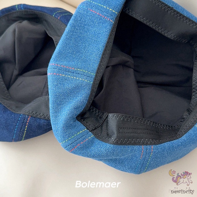 Trẻ em hàn quốc cô gái ngọt ngào mát mẻ tình yêu thiết kế trái tim mũ nồi denim ins style mũ