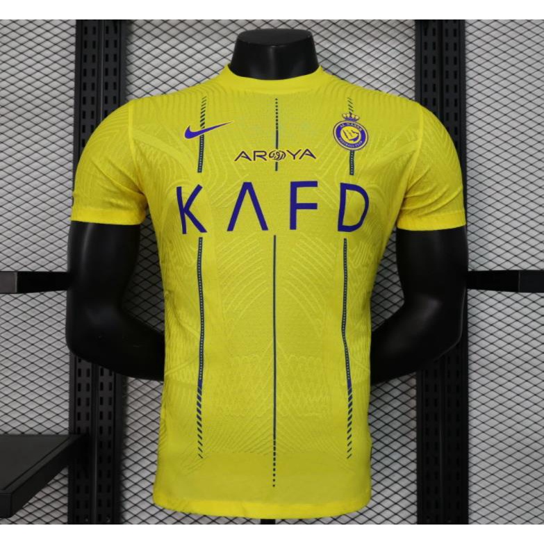 Phiên bản cầu thủ quilty hàng đầu al nassr 23-24 al ittihad jersey nam bóng đá áo bóng đá áo bóng đá phù hợp chặt chẽ khu vực eo sân nhà s-2xl