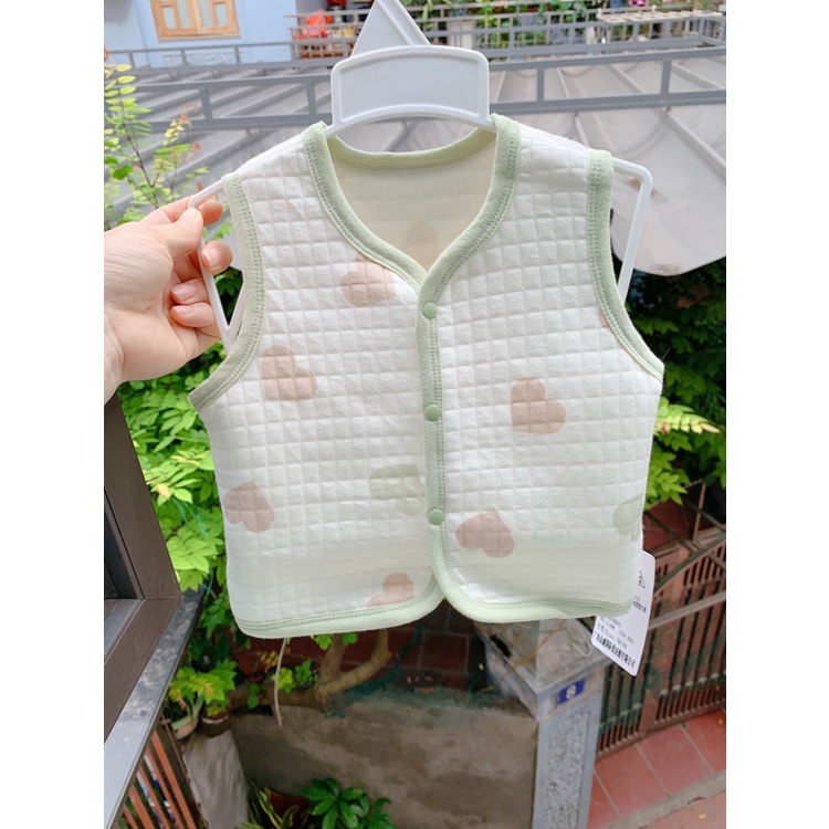 Áo Gile trần bông, nỉ nhung dày mềm mùa Đông cho bé sơ sinh