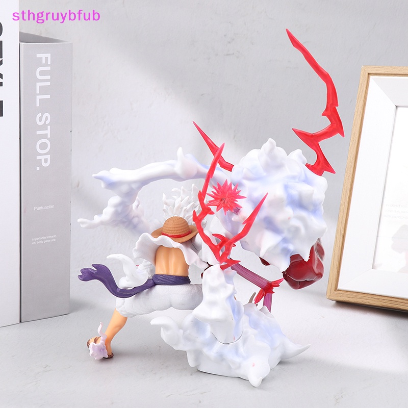 Sthb luffy gear 5 anime hành động hình thần mặt trời nika luffy bức tượng nhỏ anime pvc tượng mô hình xe trang trí sưu tầm đồ chơi búp bê vn