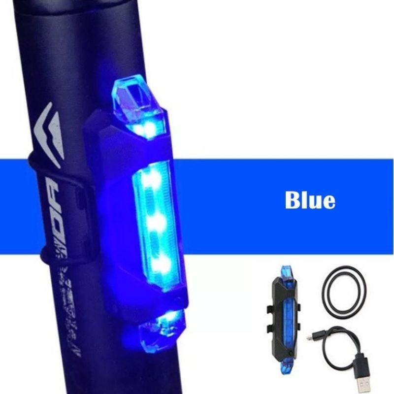 PVN60186 Đèn Hậu Xe Đạp 5 LED Sạc USB Gắn Đuôi Xe Siêu Sáng