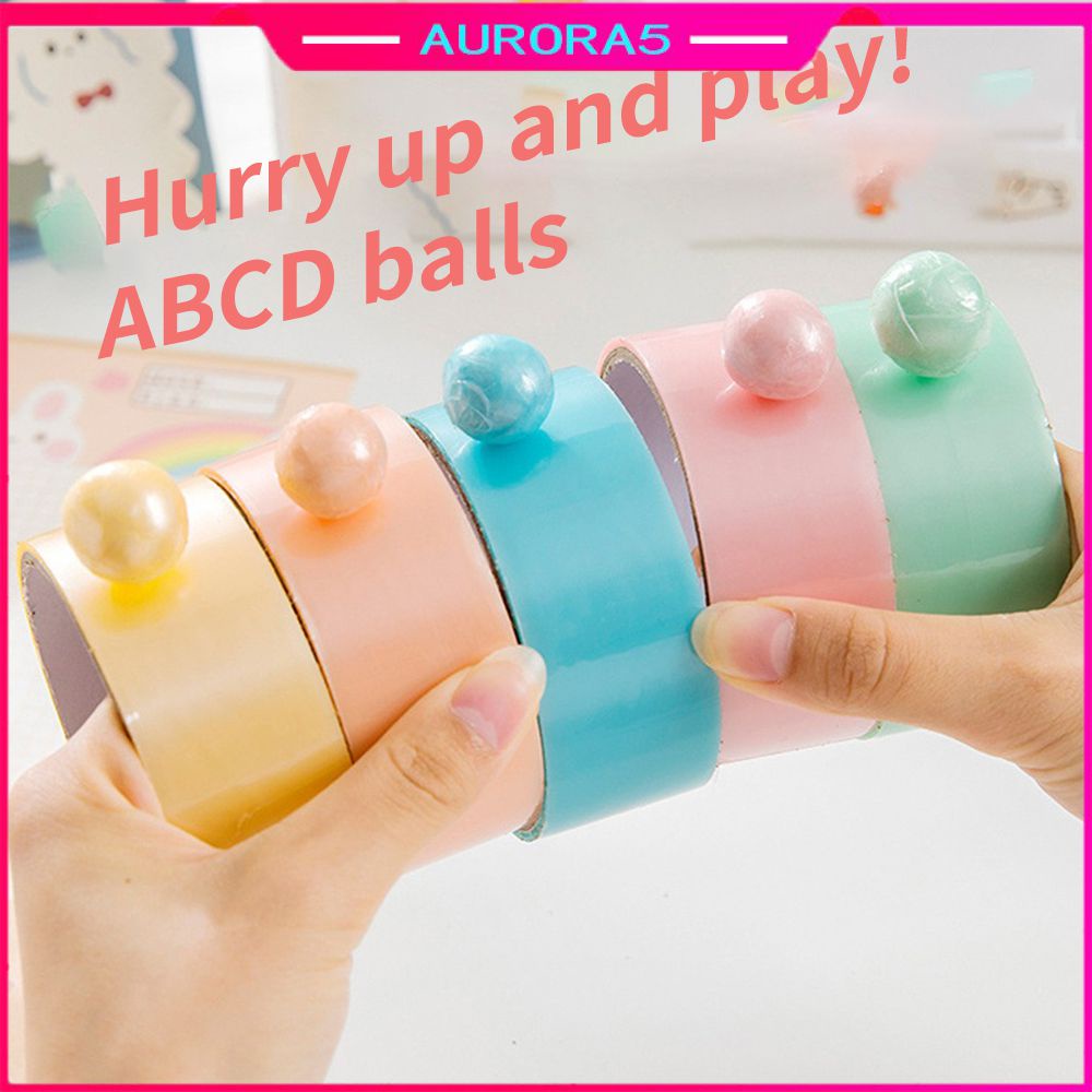 【Đang giao hàng tận nơi】 1 cuộn Băng dính bóng lăn 3,6/4,8cm Băng dính bóng Diang Kéo dài hoàn toàn Băng dính bóng màu Macaron Băng dính trẻ em Người lớn