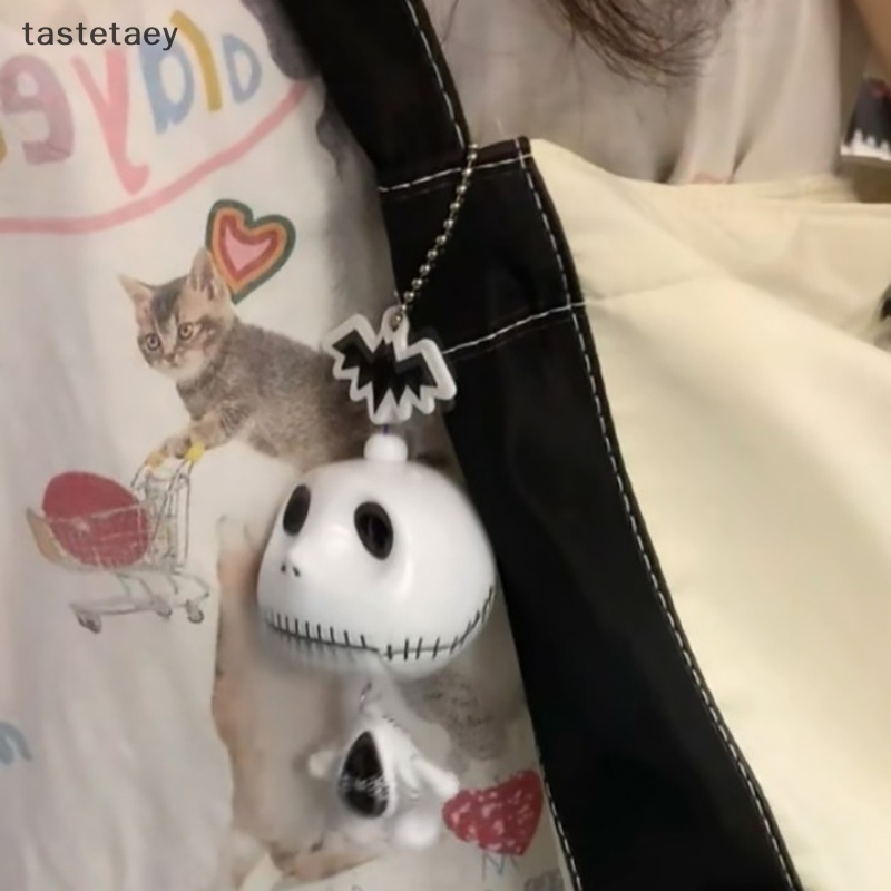 Ngon mới lạ sáng tạo kéo-dây đầu lâu ba lô trang trí móc khóa mặt dây chuyền nhỏ đồ chơi halloween party surprise doll prank fun gift en