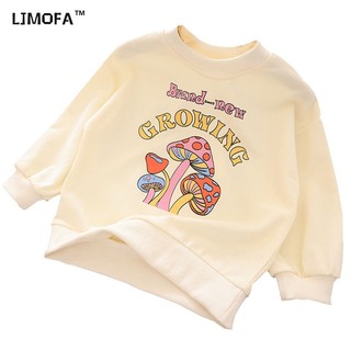 Áo hoodie LJMOFA cotton dài tay dễ thương giản dị ngọt ngào cho bé