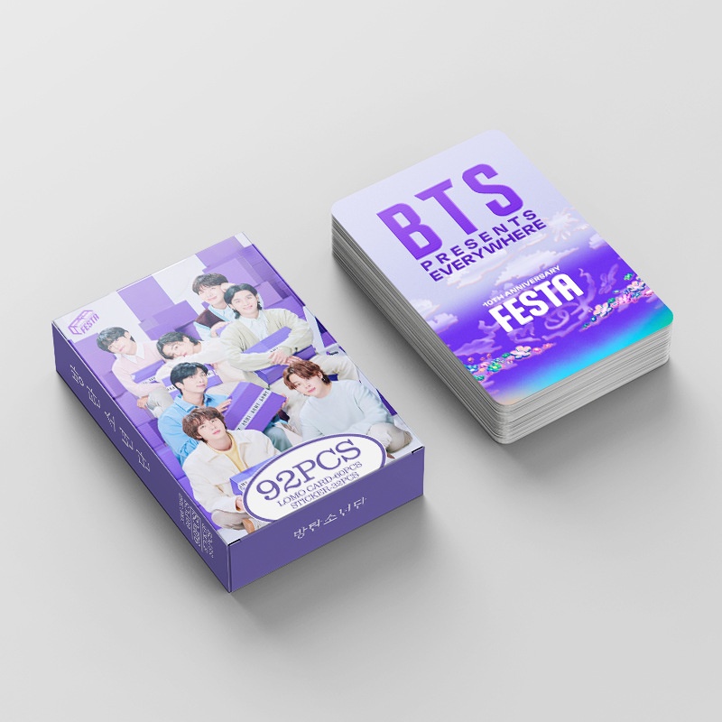 92 cái / hộp bt-s album festa kỷ niệm 10 năm jimin dán mặt photocards lomo thẻ kpop bưu thiếp pasta giá rẻ ht
