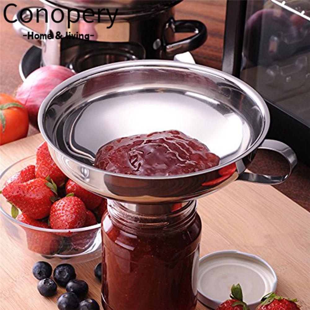 Conopery Phễu đóng hộp đậu dưa chua jam cup thép không gỉ