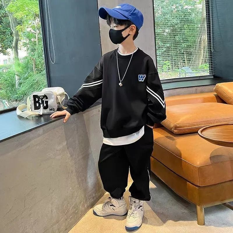 Michley Bộ Quần Áo Thể Thao Dáng Rộng Thời Trang Mùa Thu Cho Bé Trai Và Gái