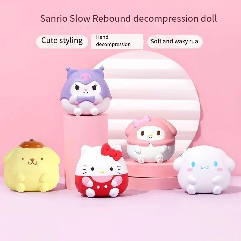 Sanrio kuromi cinnamoroll pompom purin squishy chậm tăng bóp đồ chơi pu căng thẳng căng thẳng cho trẻ em đồ chơi tiệc sinh nhật quà tặng lễ hội