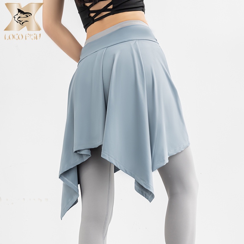 Loco fish ballet dance fitness bài tập yoga quai che hông để tránh mất nhẹ một mảnh váy trông mỏng và che mông để ngăn ngừa sự xấu hổ váy yoga
