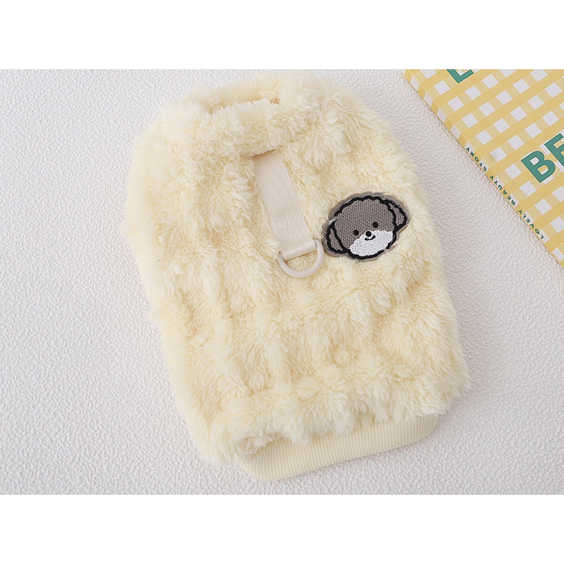 Autumn winter belt traction ring buckle phong cách mới dễ thương con chó cơ thể nhỏ yorkshire con chó nhỏ hai chân áo khoác bông dễ thương