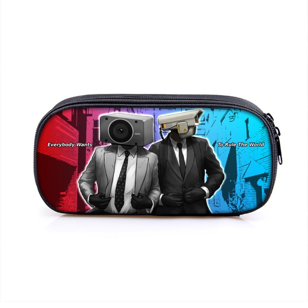 Malcolm skibidi toilet pencil case, skibidi toilet parody, túi đựng bút dễ dàng làm sạch túi đựng đồ di động nhẹ