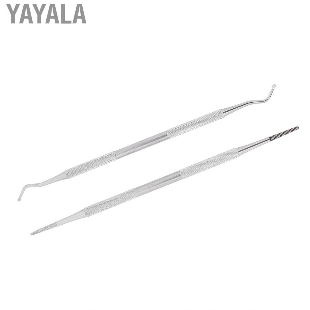 Yayala 2pcs Ingrown Toenail Nail Picker Dual Ends File Cleaner ABE