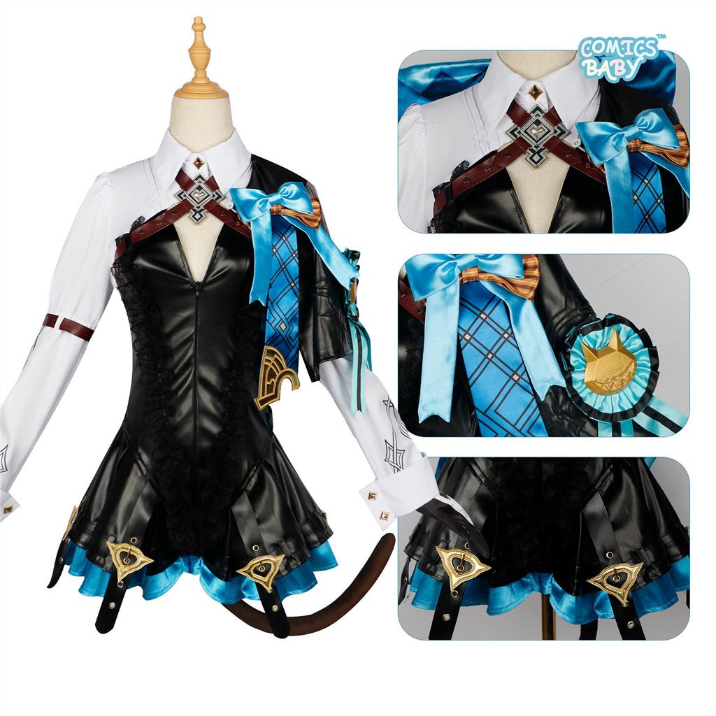 Genshin Impact Lynette Lyney Cosplay Costume Gemini Game Anime Two-Dimensional Halloween cos Outfit Skirt