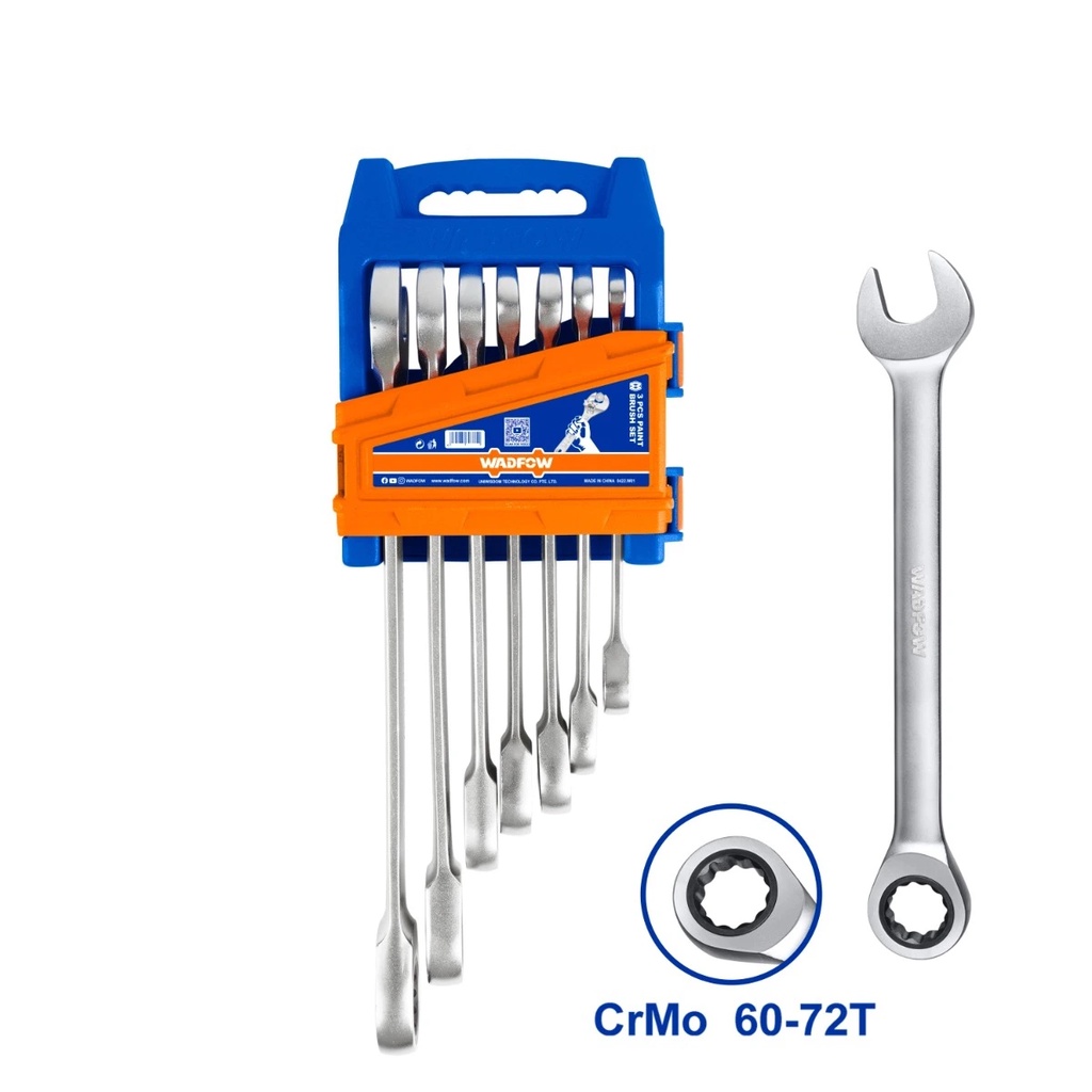 Bộ 7 cờ lê vòng miệng tự động 8-19mm wadfow WSP4207