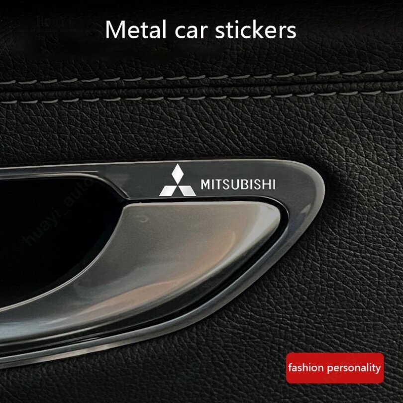 HCM Tem decal chìm 9D in logo xe hơi, stick miếng dán trang trí xe Mitsubishi Mirage, Zinger, Pajero,Xpander