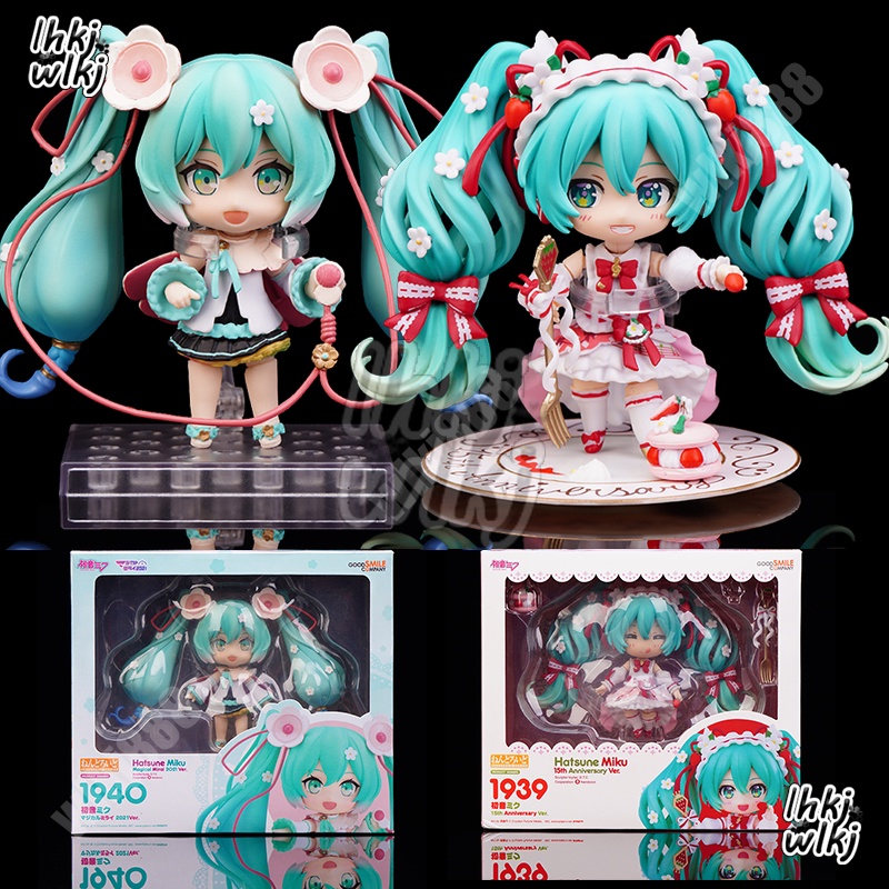 Hatsune miku nendoroid kỷ niệm 15 năm và ver. 1940 bánh dâu tây 1938 phiên bản q dễ thương 338 kagamine len mô hình búp bê 189 thay đổi khuôn mặt articulado hình hành động thần tượng ảo