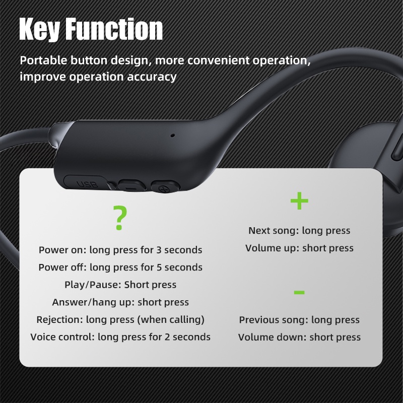SPRISE K08 tai nghe bluetooth không dây dẫn xương