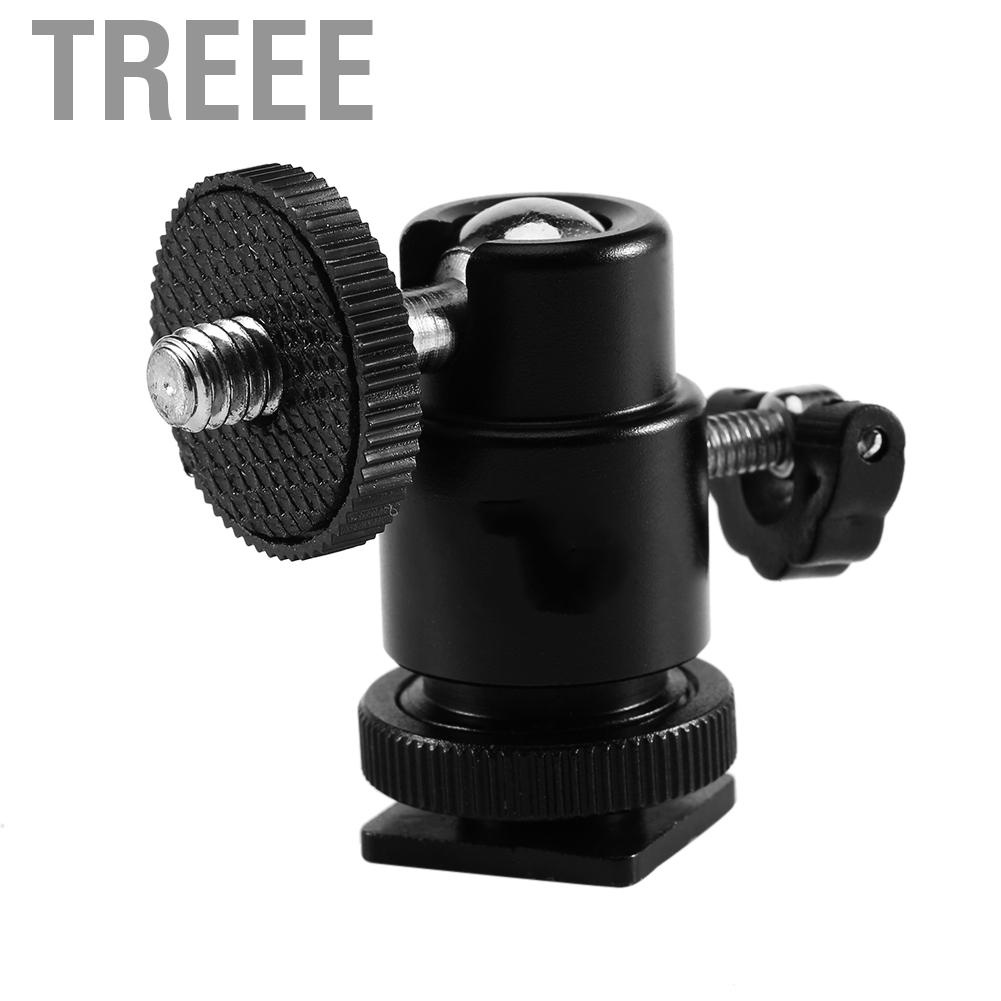 Treee Tripod 1/4 Hot Shoe Adapter Flash Light Bracket Holder Mount Cradle NEW