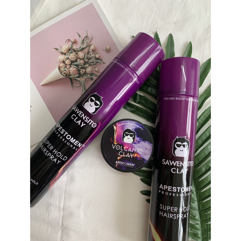 Combo Gôm Xịt Tóc + Sáp Vuốt Tóc Dành Cho Nam Và Nữ ( Volcanic , Tigi , Baber ... ) ( TẶNG LƯỢC TẠO KIỂU )