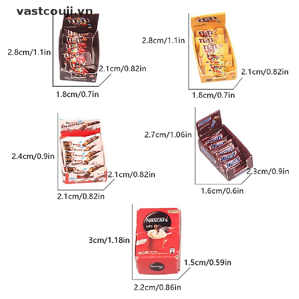 1 Set Mô Hình Ly Cà Phê VASTJI Tỷ Lệ 1: 12 Trang Trí Nhà Búp Bê