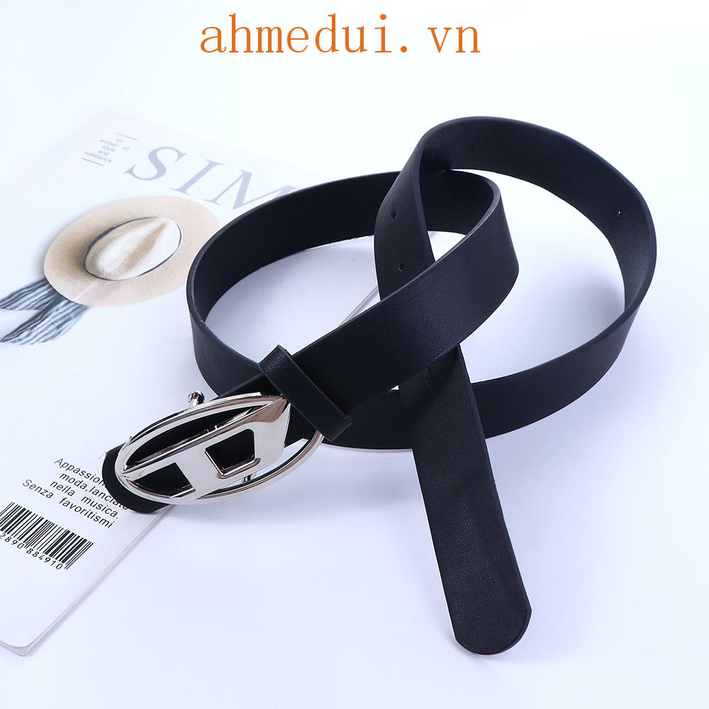 Thắt Lưng Da PU Khóa Kim Loại Hình Chữ D Thời Trang Cho Nam Nữ