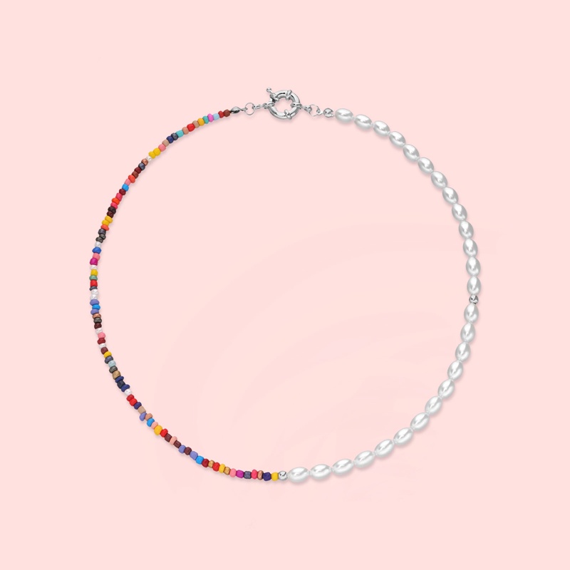 Vòng cổ Hoa Đính Ngọc Trai Sang Trọng Cho Nữ