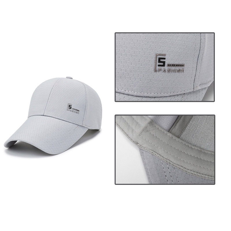 Mũ Lưỡi Trai Màu Trơn Thoáng Khí Mau Khô Thời Trang Mùa Hè Mới Cho Nam Và Nữ