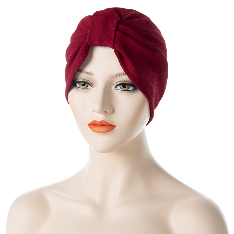 Ygt Mũ Turban Thắt Nút Màu Trơn Thời Trang Cho Phụ Nữ Hồi Giáo