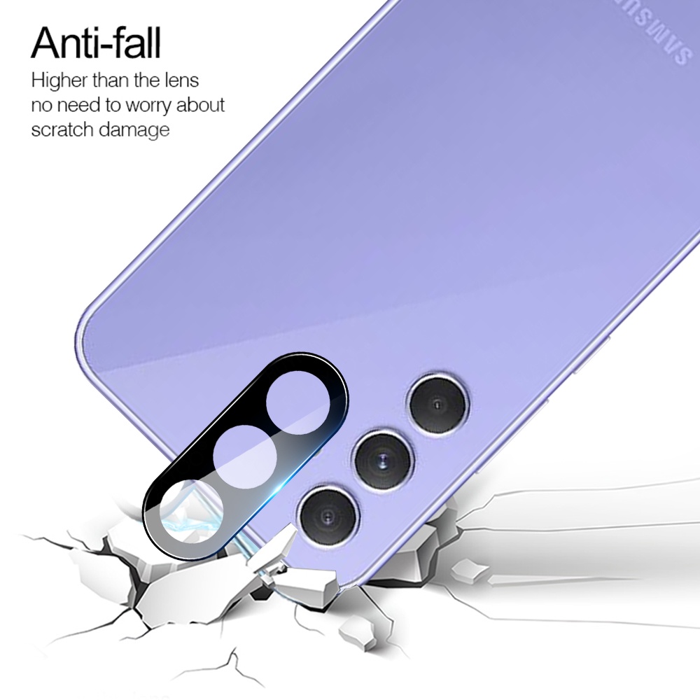 3DLB For Samsung Galaxy A54 A34 A14 A73 A53 A23 A32 A72 A52 4G 5G 3D Curved Tempered Glass Rear Camera Back Lens Protect Cap ProtectIve film