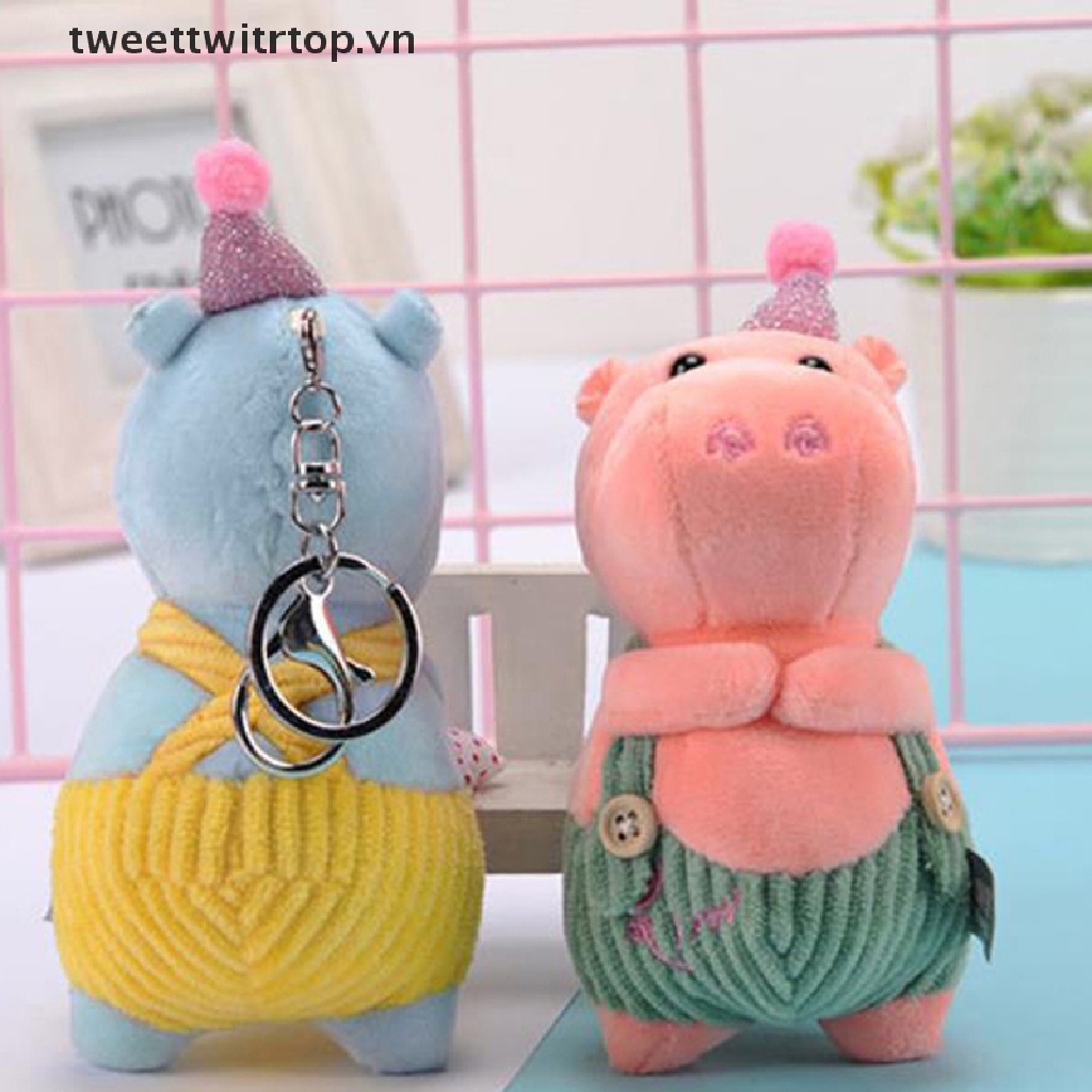 Móc Khóa Hình Hà Mã Nhồi Bông Đáng Yêu