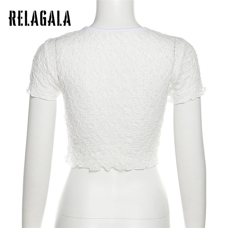 Áo Thun Tay Ngắn Cổ Tròn Màu Trơn Dáng Ôm Thời Trang 2023 Cho Nữ