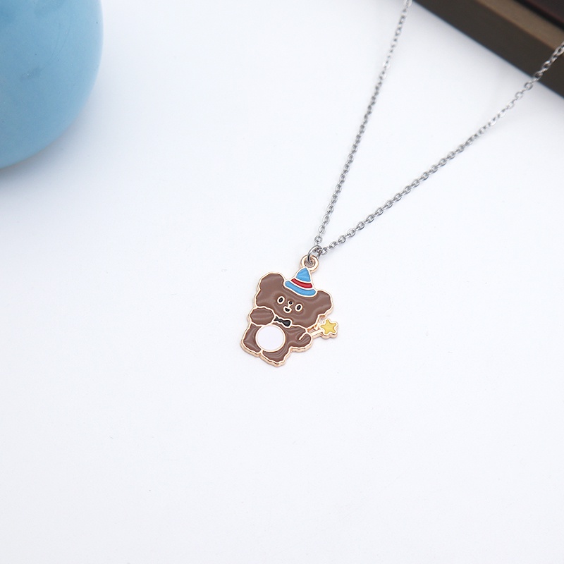 Vòng cổ Bằng Thép Không Gỉ Mặt Mèo Hoạt Hình Thời Trang