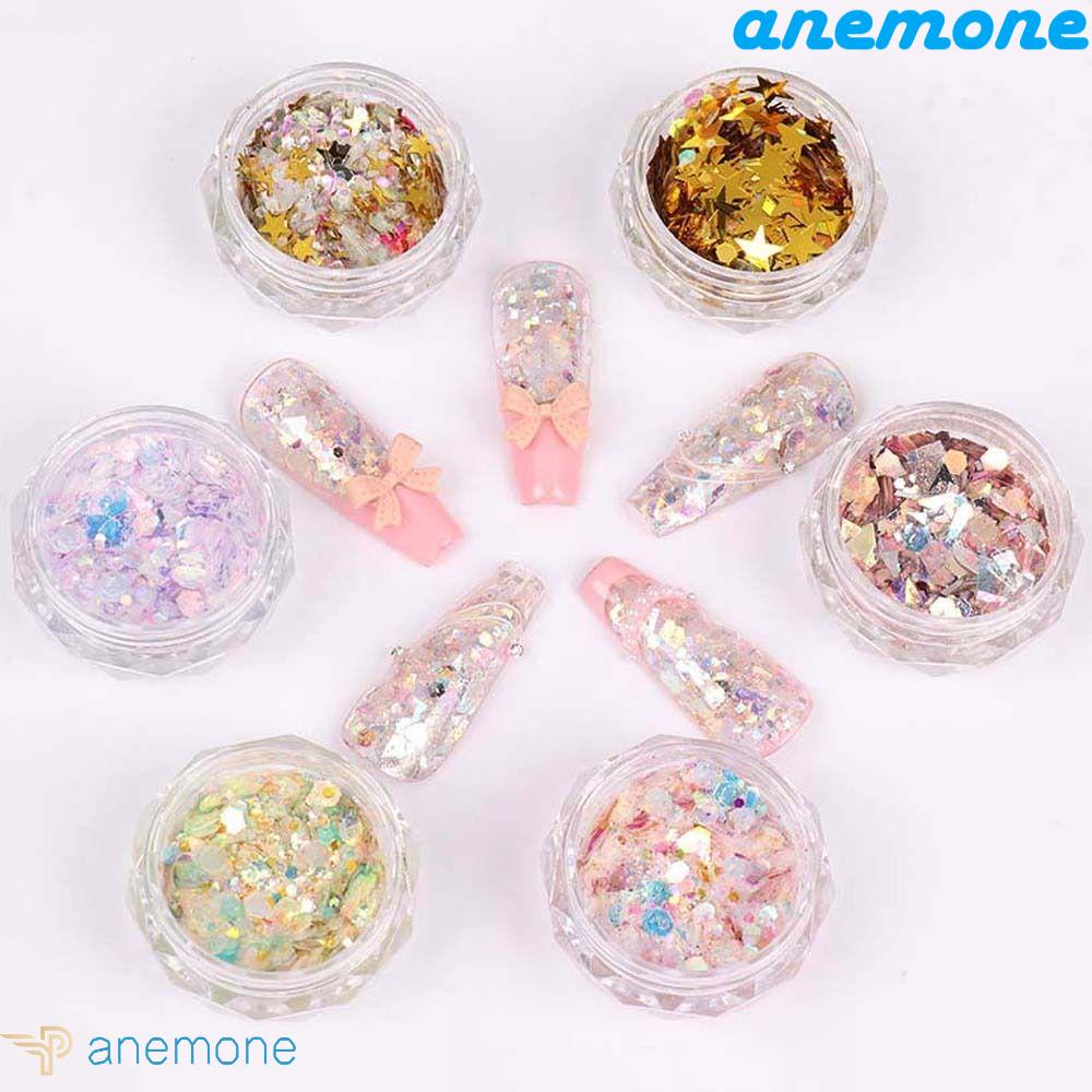 Hộp Kim Tuyến Lục Giác Trái Tim / Ngôi Sao Lấp Lánh Trang Trí Móng Nghệ Thuật Cho Nữ