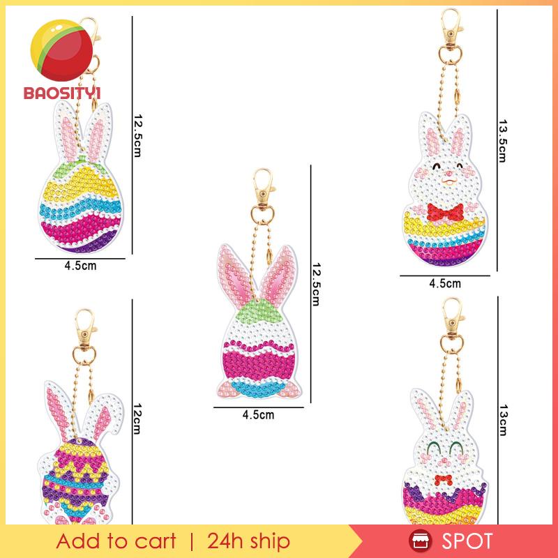 [Baosity1] 10 Móc Khóa Hình Thỏ Phục Sinh Phong Cách Mosaic