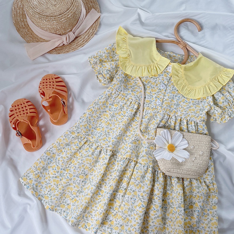 Đầm Hoa Thời Trang Mùa Hè Xinh Xắn Dành Cho Bé Gái